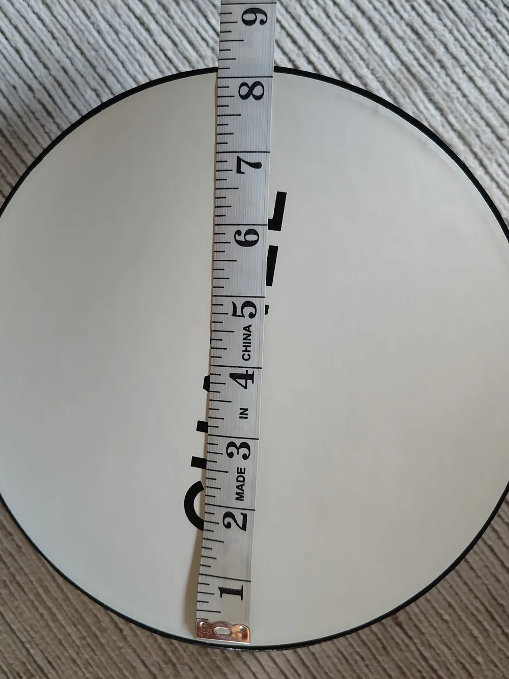 Chanel Round Hat Box in White with Black Trim